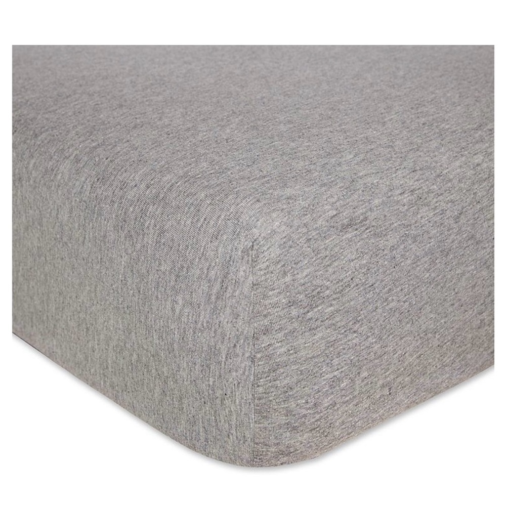 Burt’s Bees organic cotton Gray Fitted baby Crib Sheet toddler bedsheet